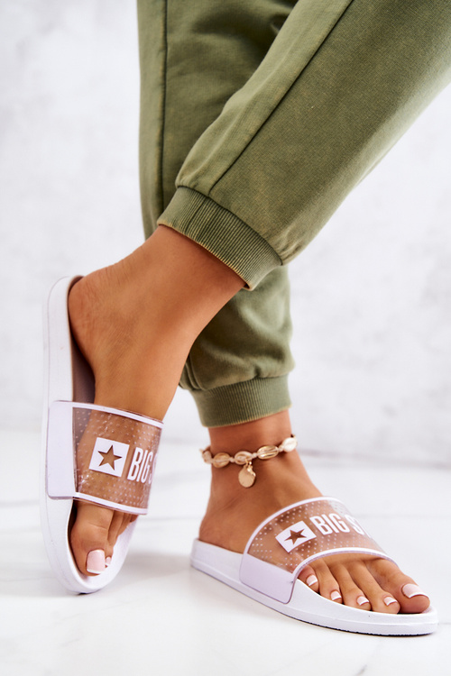 Dámske papuče veľká hviezda jj274642 biela