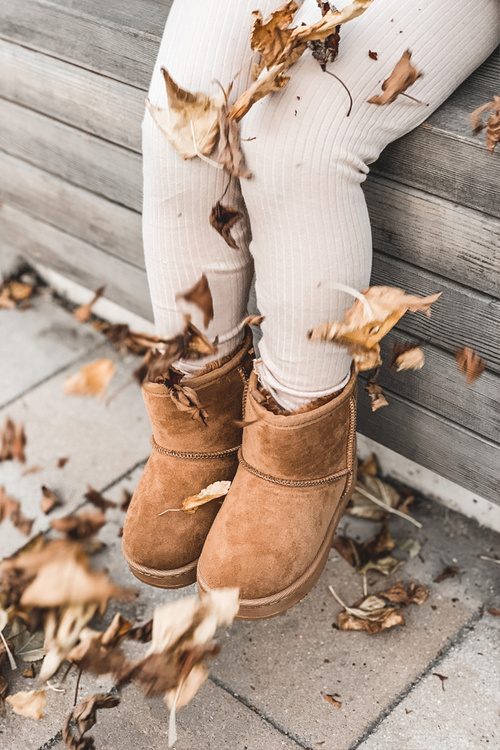 Dětské Teplé Sněhule Semišové Khaki Gooby