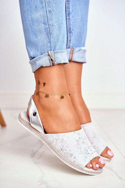 Dámske ploché sandále Sergio Leone Silver SK030