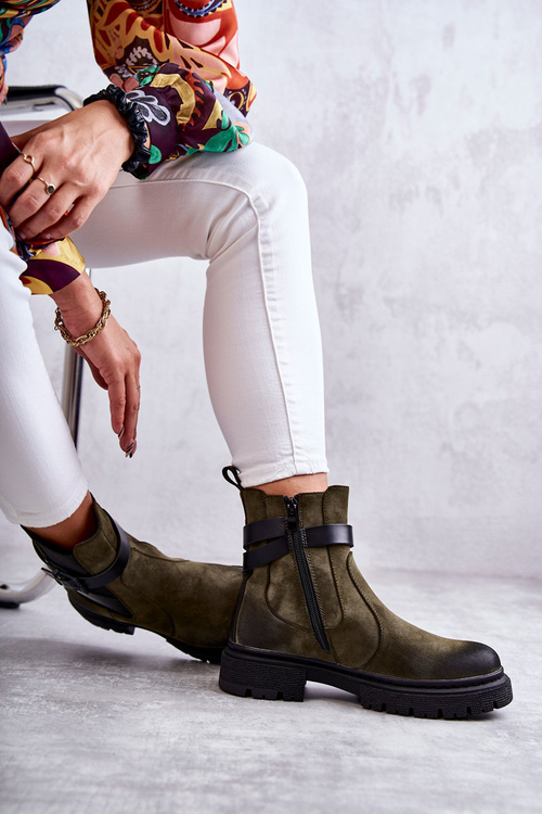 Ženské izolované topánky so zeleným pásom Jose