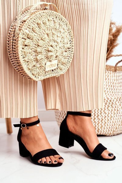 Dámské Sandály Eko-Semišové Černá Oh Baby!