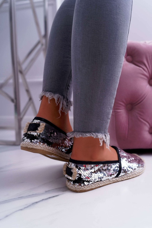 Dámské Espadrilky Lu Boo Stříbrné Filtry