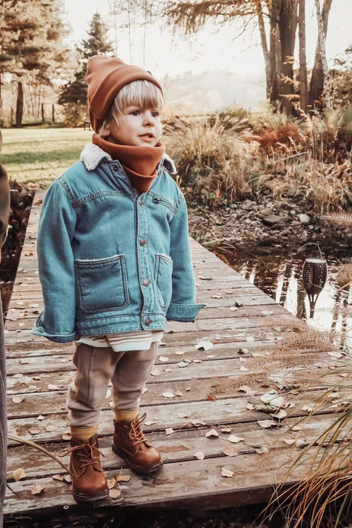 Dětské boty traperky teplé hnědé Moa