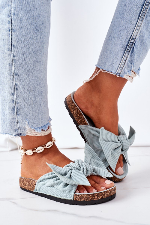 Manšestrové Nazouváky Na Korkové Podrážce Světle Zelené Summertime