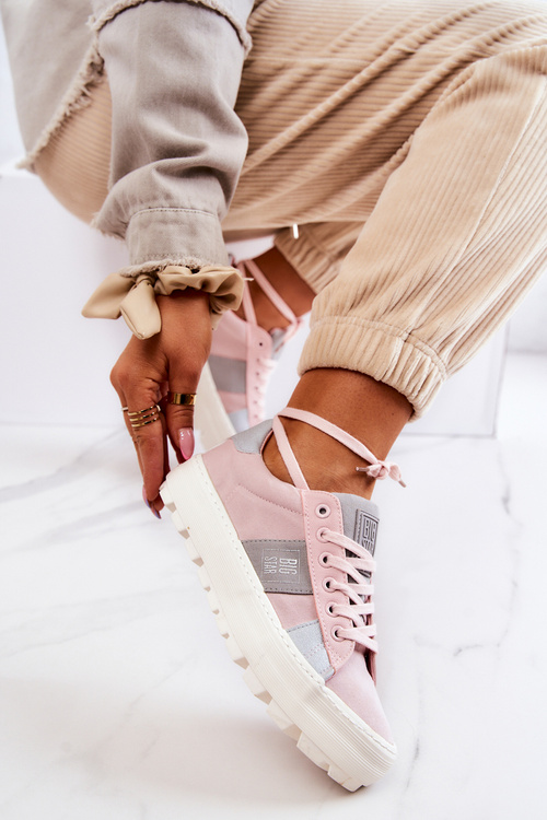 Dámska veľká hviezda JJ274481 Pink Sneakers