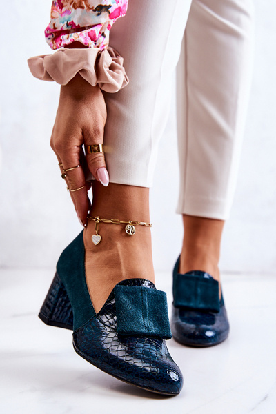 ZA?EROWE Snake Pumps Green Diana