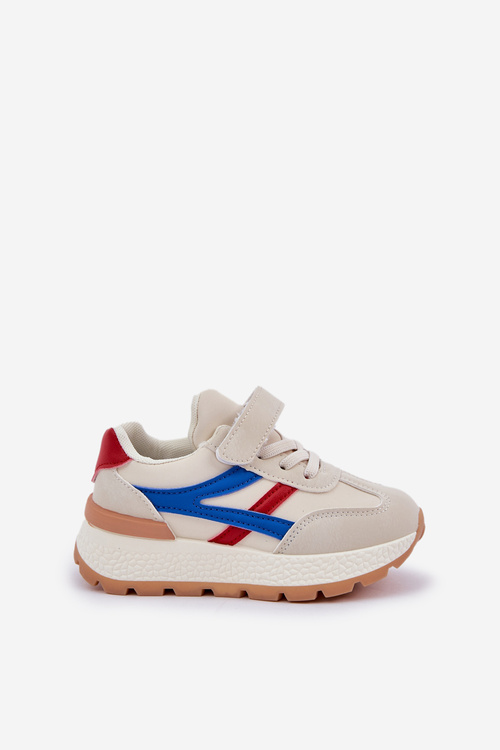 Detské tenisky na suchý zips béžové Savilia