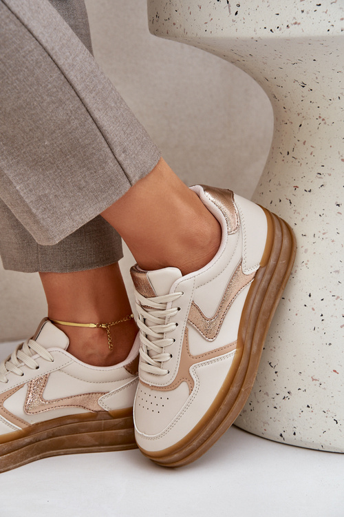 Dámské tenisky na platformě béžové Annines