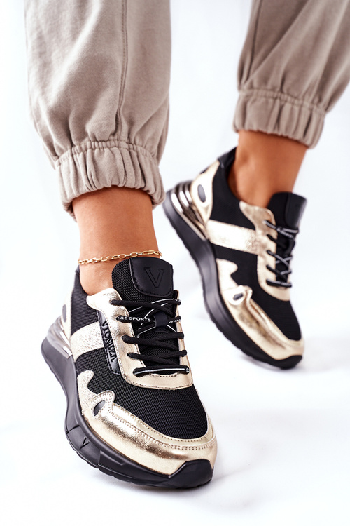 Dámske športové topánky Čierne a zlaté Manitoba