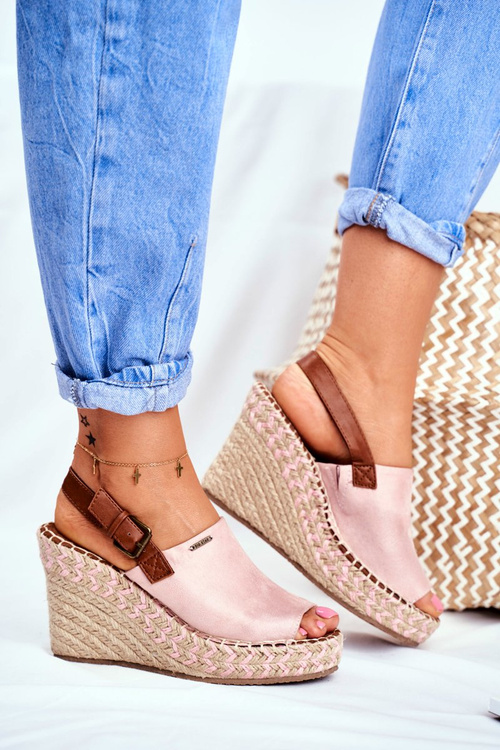 Dámské Sandály Na Klínu Big Star růžové FF274984