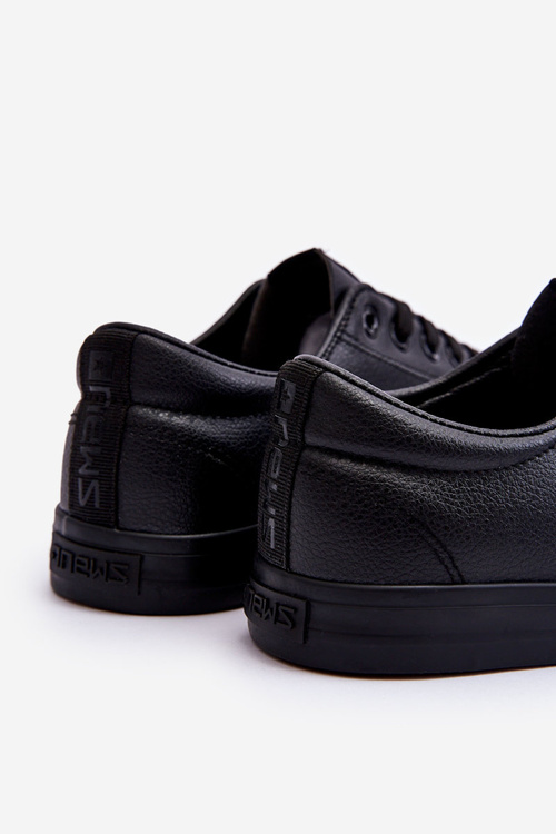 Pánské kožené klasické šněrovací tenisky Černé Hank