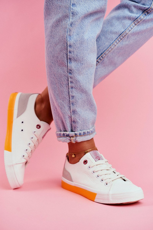 Dámské Tenisky Cross Jeans Bílo Oranžové FF2R4043C