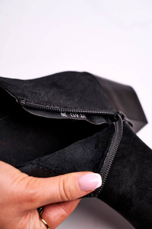 Dámske vysoké podpätky Sergio Leone Black BT613 Sued