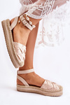 Dámske sandále Espadrilles na platforme Beige Susane
