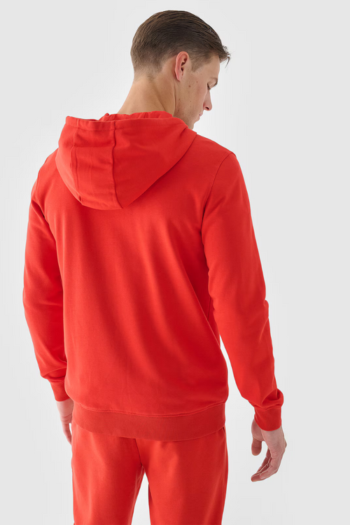 Pánská Sportovní Mikina Na Zip S Kapucí Červená 4FWMM00TSWSM1466-60S