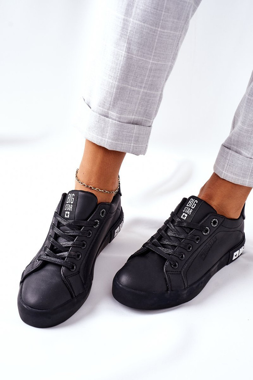 Dámské Kožené Tenisky BIG STAR II274030 Černé