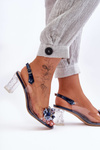 Navy Blue Sandals S. Barski MR1037-16