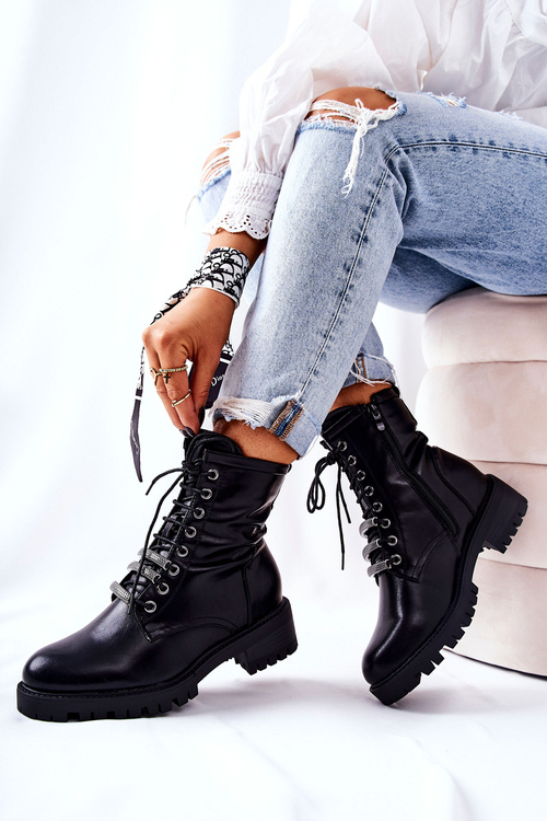 Kožené boty Lilinth černé