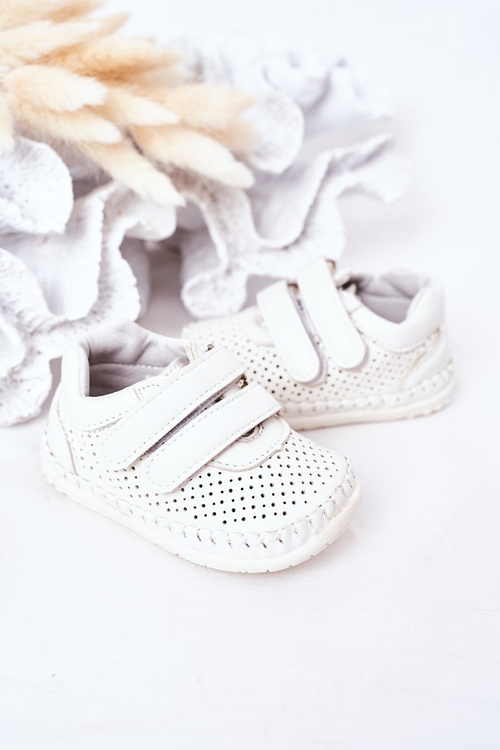 Dětské Kožené Sportovní Obuv Bílé Billie