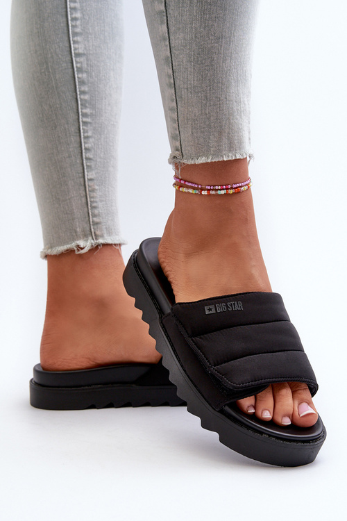 Dámské Žabky Na Platformě Big Star NN274772 Černé