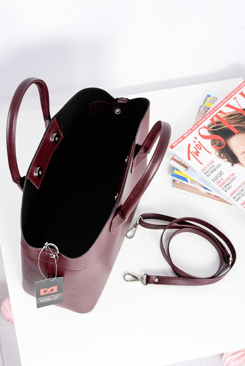 Dámsky burgundský nakupujúci + kozmetička