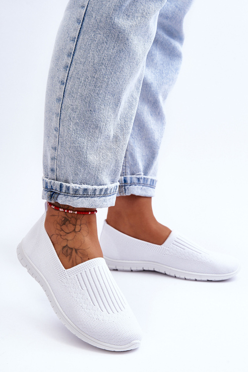 Dámské tenisky na zip bílé Lento