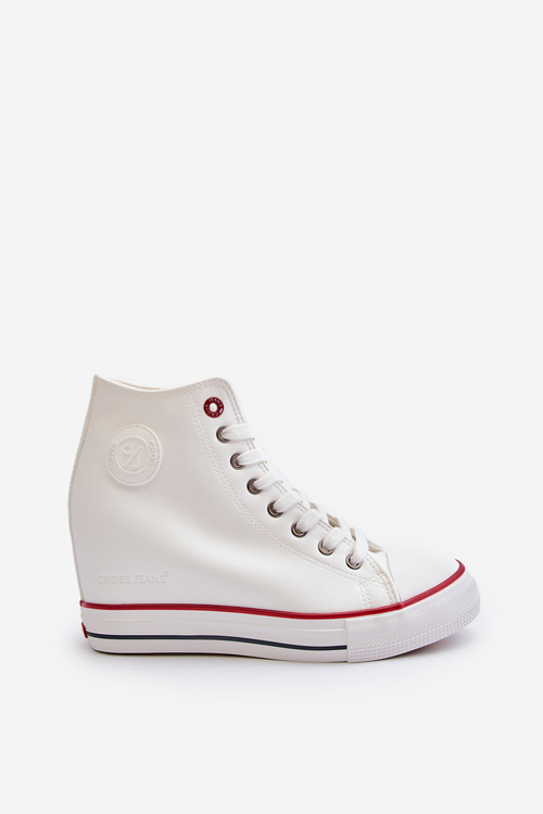 Dámské tenisky na podpatku Cross Jeans NN2R4004 bílé