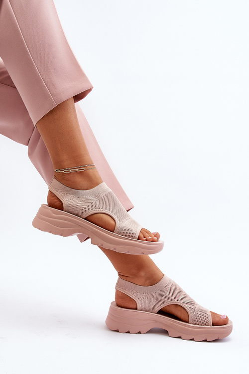 Sportovní Dámské Sandály Na Hrubé Podrážce Růžové Deinaleia