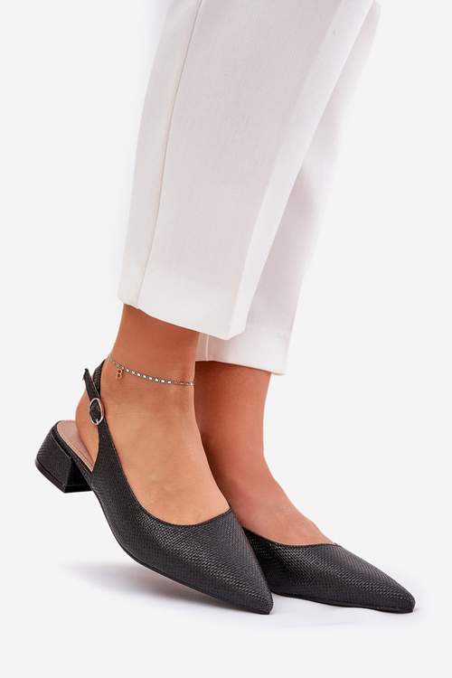 Pletené Dámske Sandále Na Jemnom Opätku Čierne Jorela