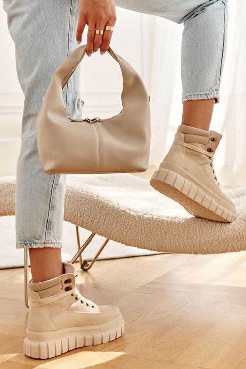 Pohodlné topánky na platforme Sanchio Beige