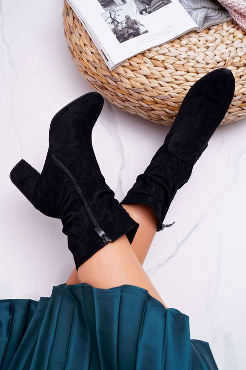 Dámske topánky na stĺpiku Suede Black Endless