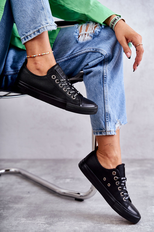 Dámské kůže Sneakers Big Star KK274106 Černá