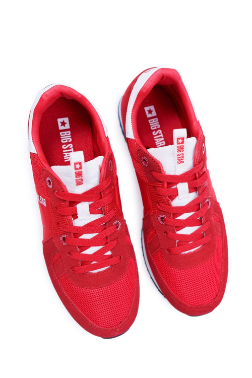 Pánská Sportovní Obuv Big Star Semišové Kůže Červené DD174322