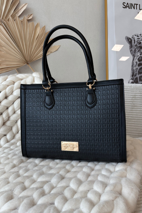 Kabelka S Vyvýšeným Vzorom NOBO BAG6150-020 Čierna
