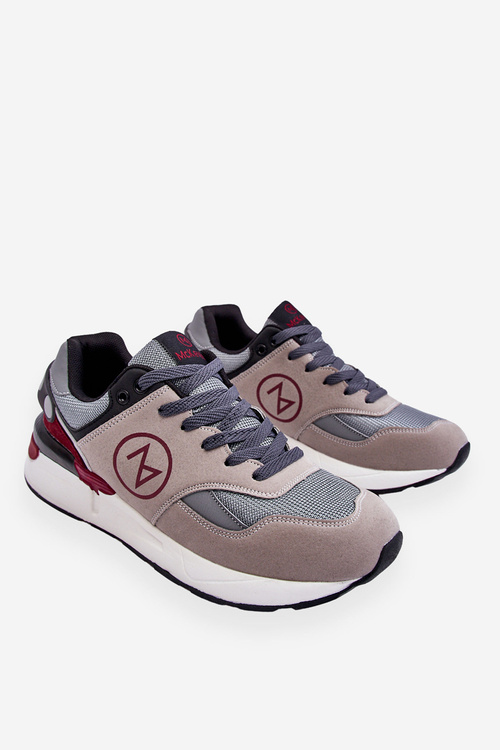 Pánská šněrovací sportovní obuv šedá a černá Stephen