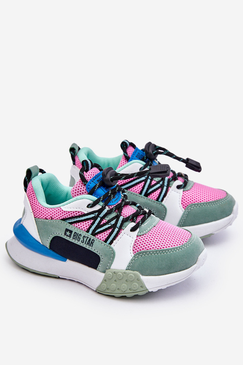 Dětská sportovní obuv Memory Foam System Big Star LL374219 růžovo-zelená