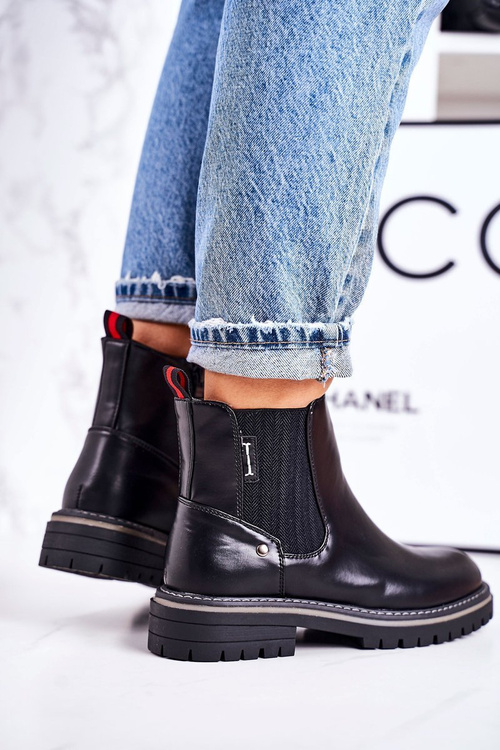 Ženské izolované topánky Chelsea Black Traveller topánky