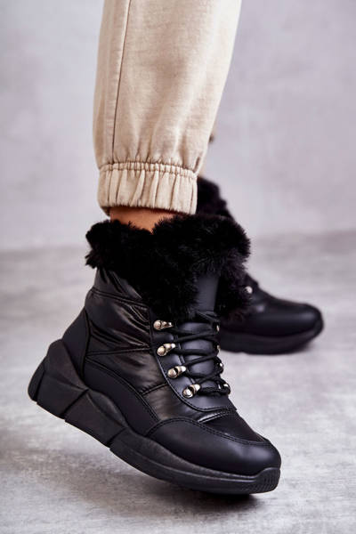 Dámské šněrovací boty do sněhu Černe Anna