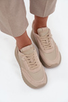Kožené dámske tenisky na platforme Artiker 55C0021 béžové