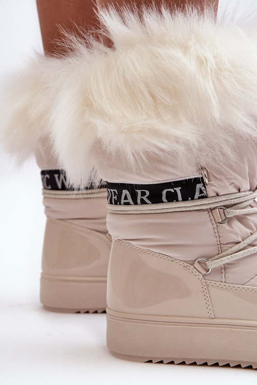 Dámské šněrovací sněhule světle béžové Santero