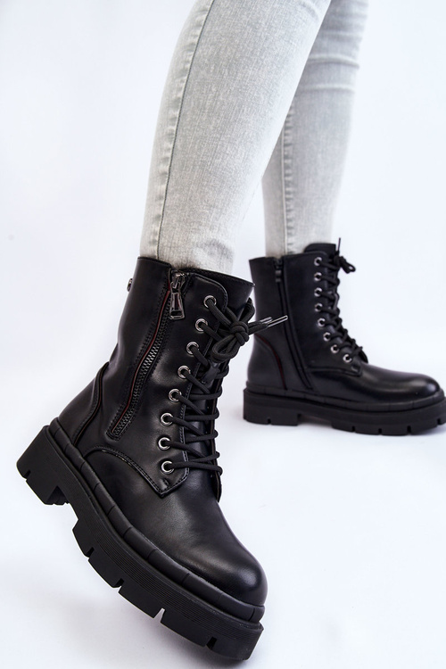 semišové Trapper Boots Černé Alette