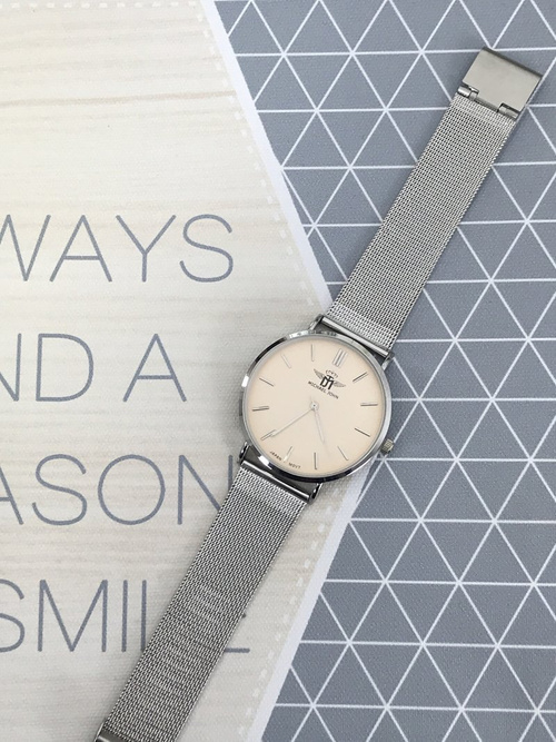 Dámské Hodinky Michael John Florence Silver Beige 40mm