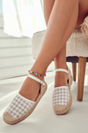 Ženské espadrilly pre Buckle White Charlene