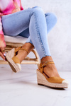 Dámské Espadrilky Na Pletené Platformě Camel Canillo