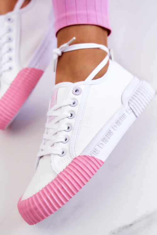 Materiálne tenisky veľká hviezda jj274111 biele tenisky