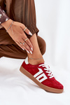 Sneakersy Sportovní Boty Semišové Červené Vinceza 79517