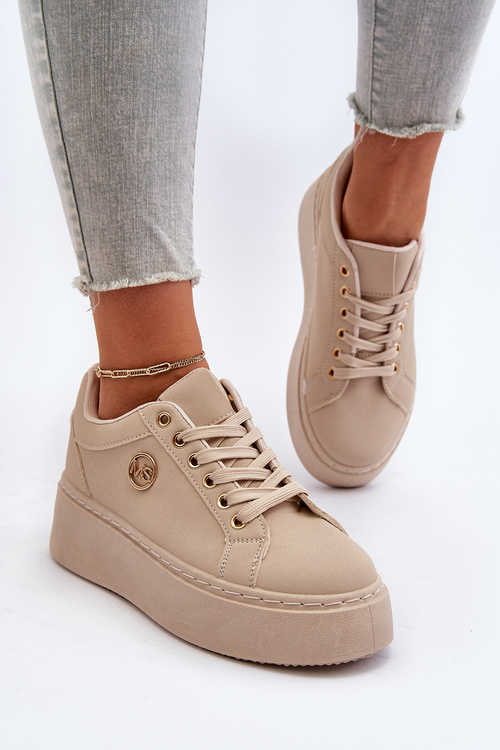 Dámske tenisky na platforme béžové Eshen