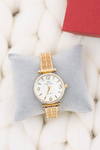 Women Gold Watch with Bracelet Crystals