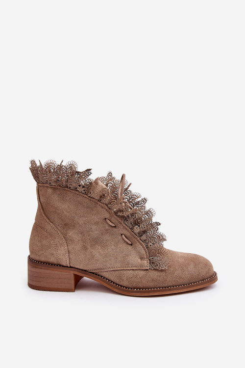 Beige Klemovia semišové ženské semišové topánky