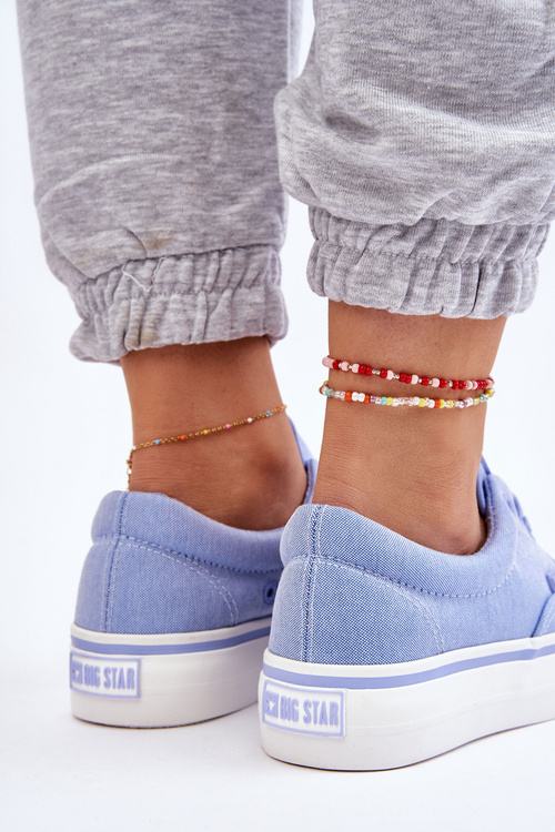 Látkové tenisky na platformě Big Star LL274145 modrá